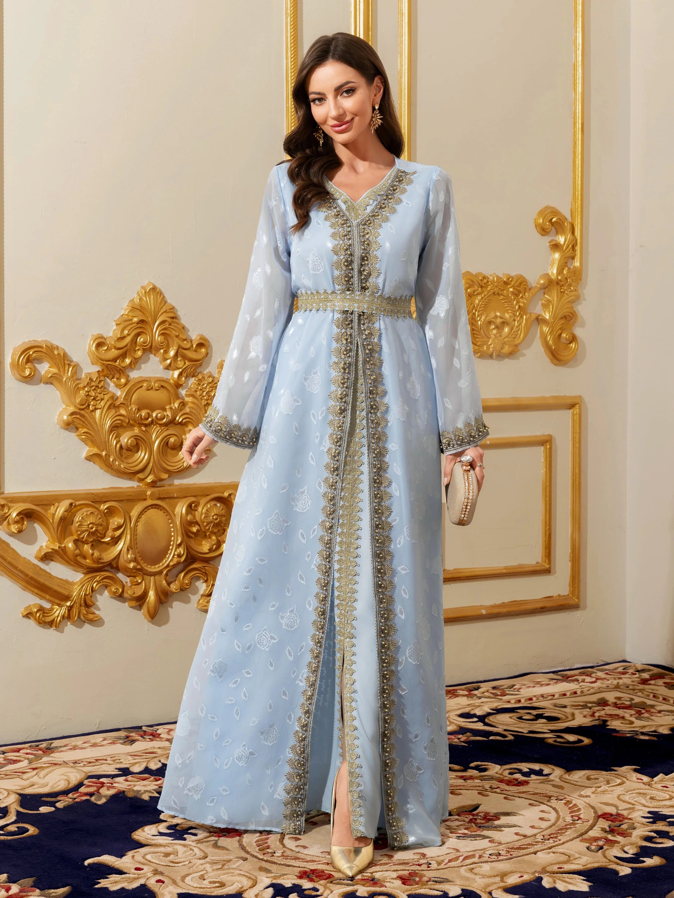 Moroccan Floral Kaftan