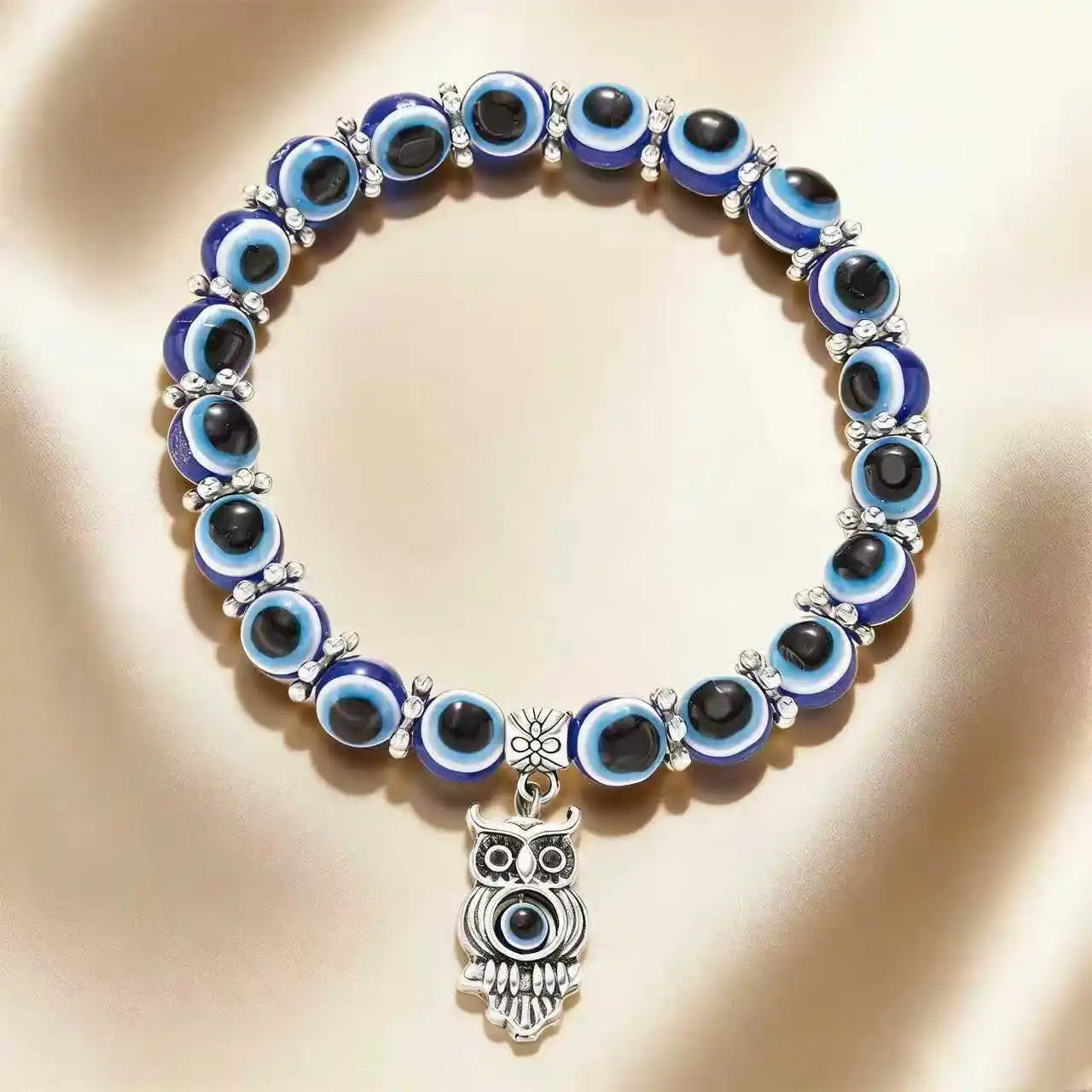 Nazar Evil Eye Bracelet — Handmade Blue Bead  & Butterfly Charm