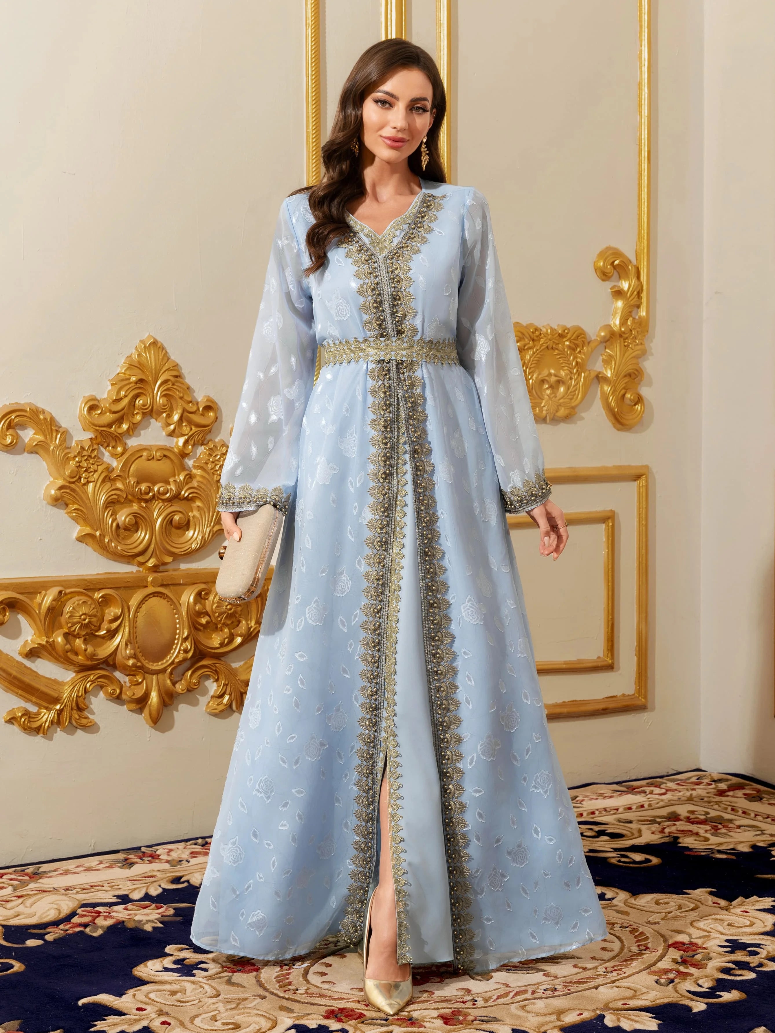 Moroccan Floral Kaftan