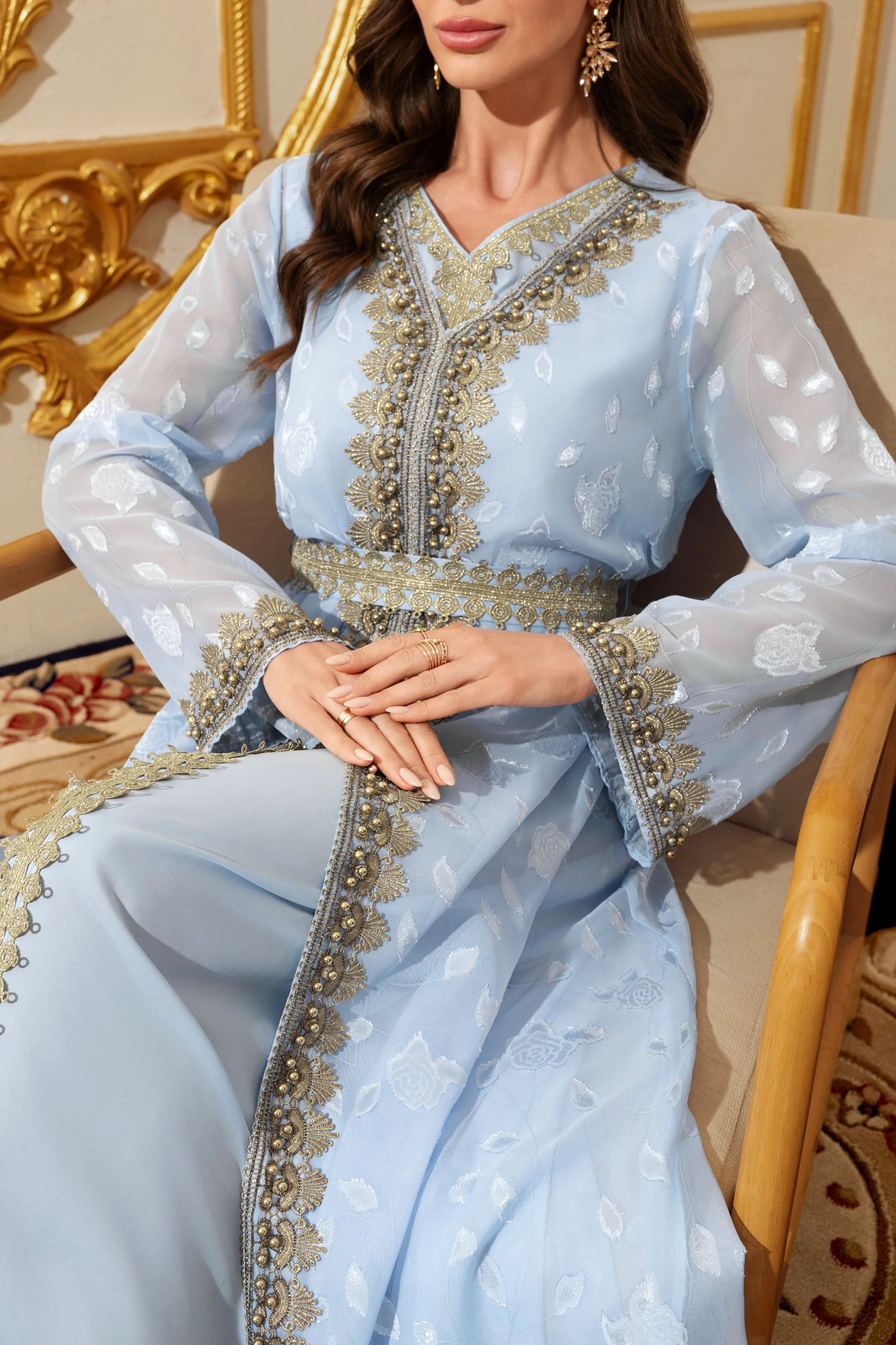 Moroccan Floral Kaftan