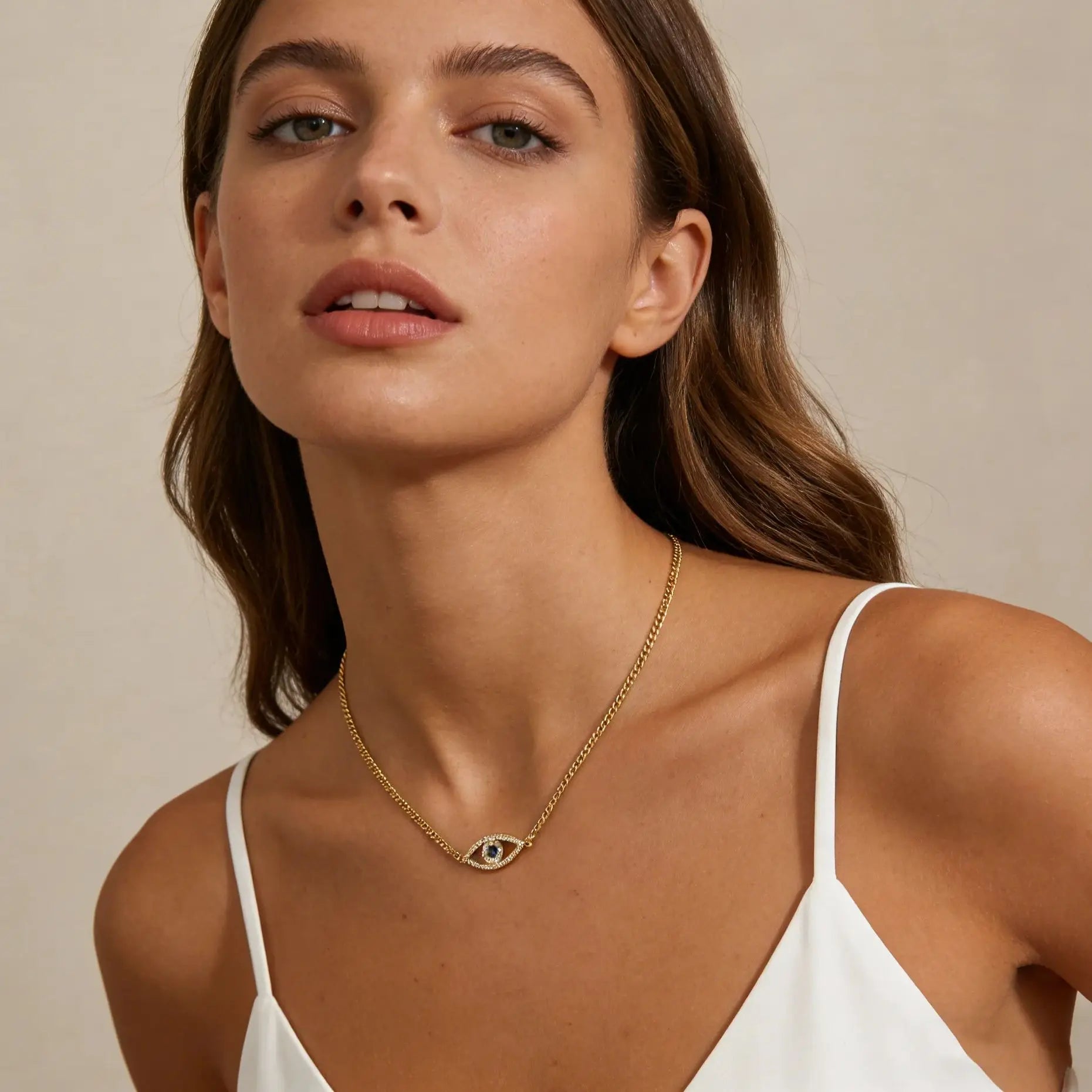 Nazar Zircon Evil Eye Pendant — Luxury Protection Necklace