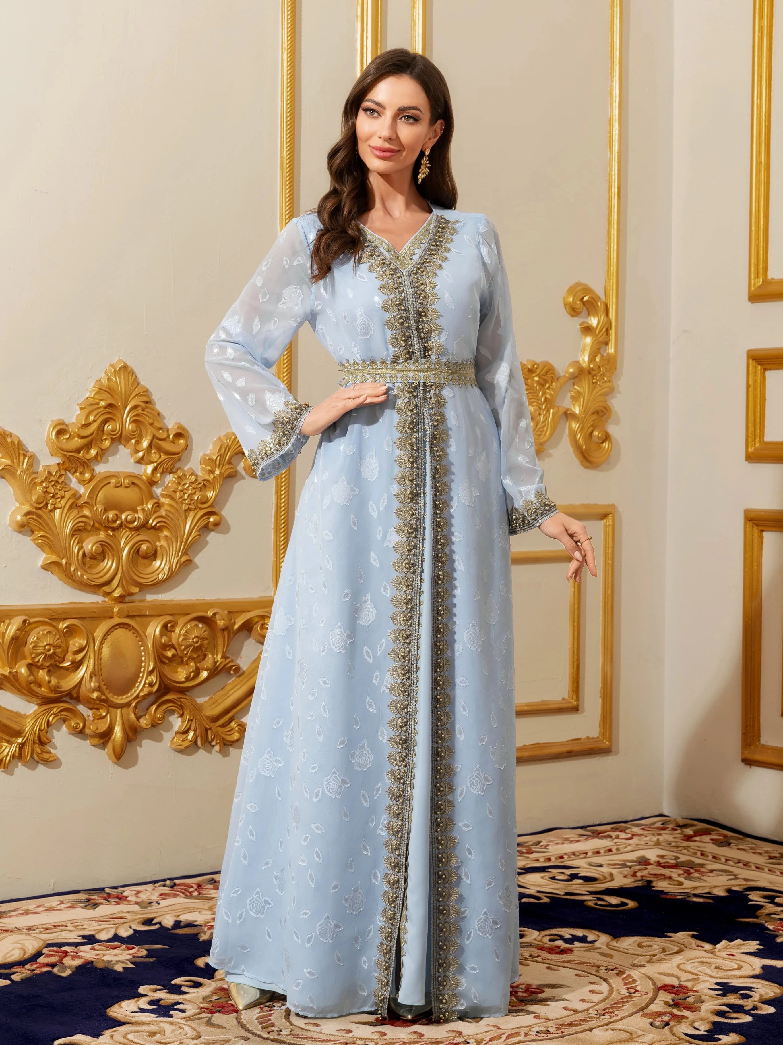 Moroccan Floral Kaftan