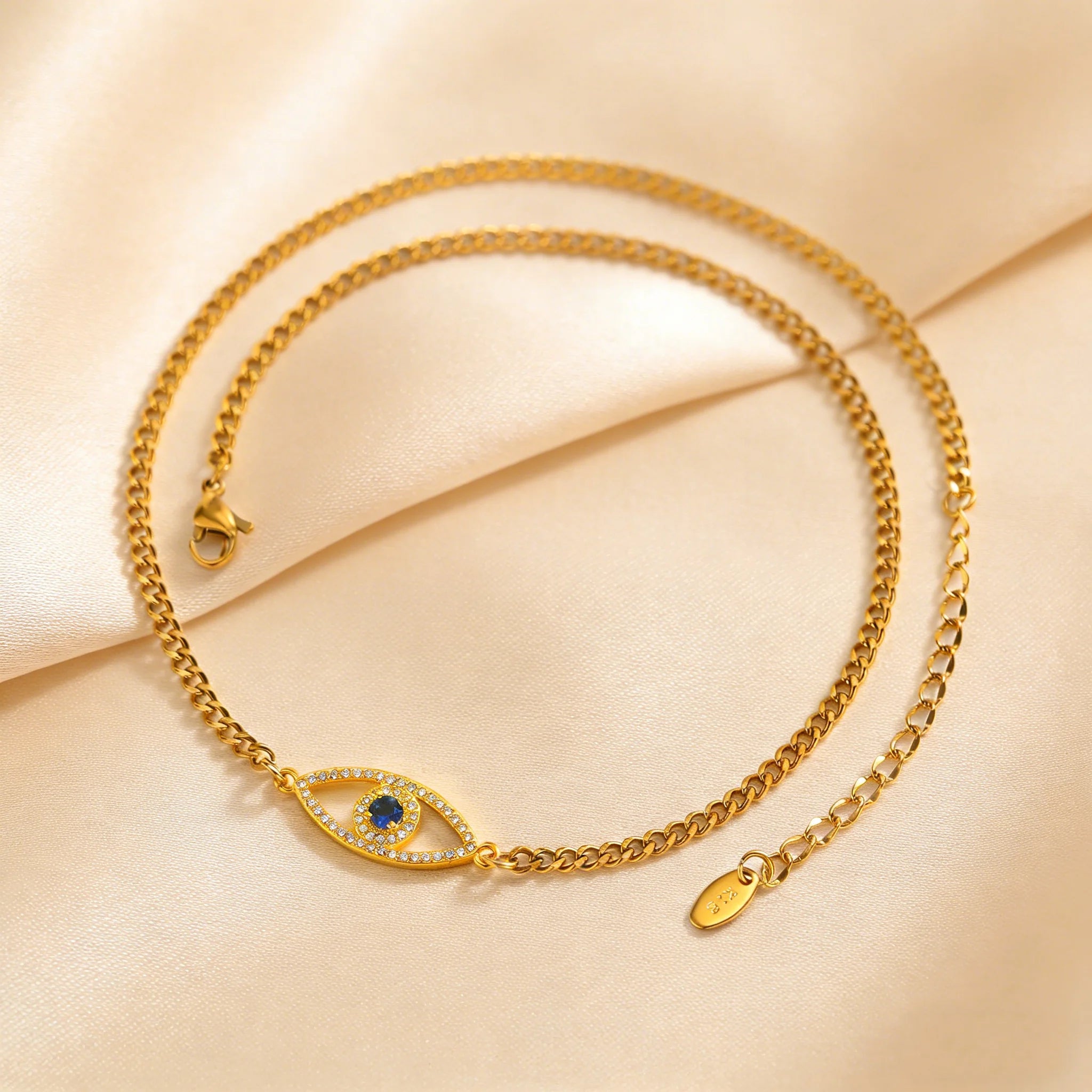 Nazar Zircon Evil Eye Pendant — Luxury Protection Necklace