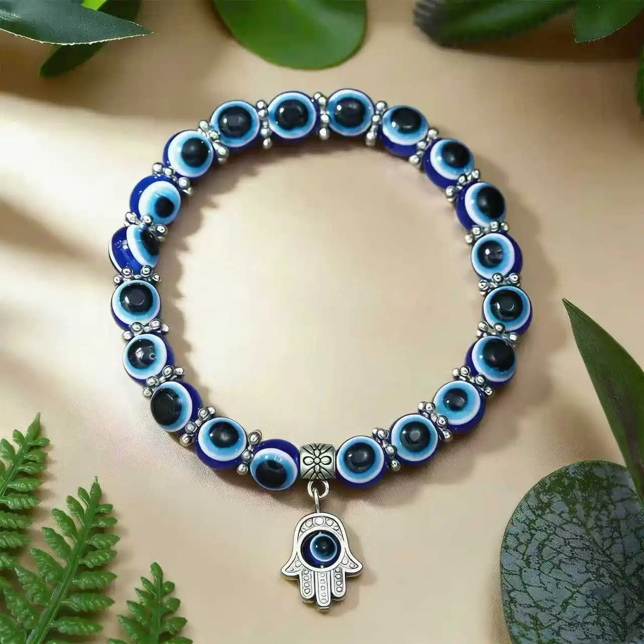Nazar Evil Eye Bracelet — Handmade Blue Bead  & Butterfly Charm